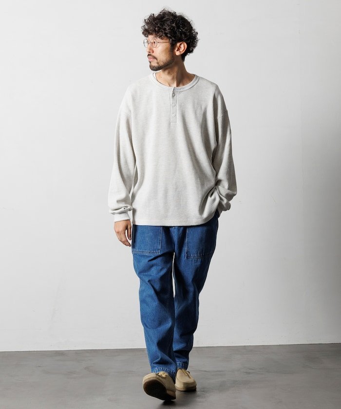 FREAK'S STORE｜ビッグシルエット ロングスリーブ ワッフル サーマル