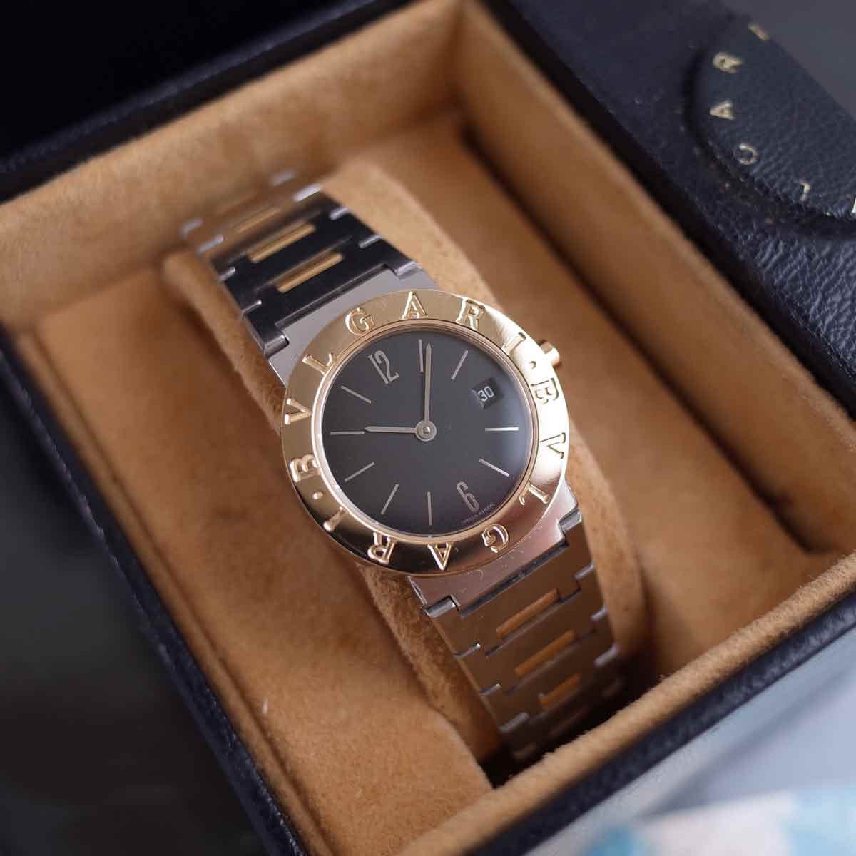 楽天市場】BVLGARI ブルガリブルガリ BB26SGD SS/YG コンビ 黒文字盤