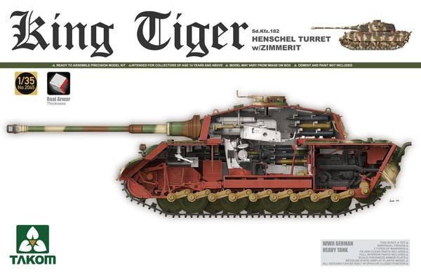 Takom 2045 - 1/35 King Tiger Sd.Kfz.182 Porsche Turret Full