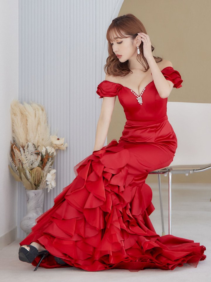 Lサイズあり【JEAN MACLEAN/ジャンマクレーン】フリル/ オフショル