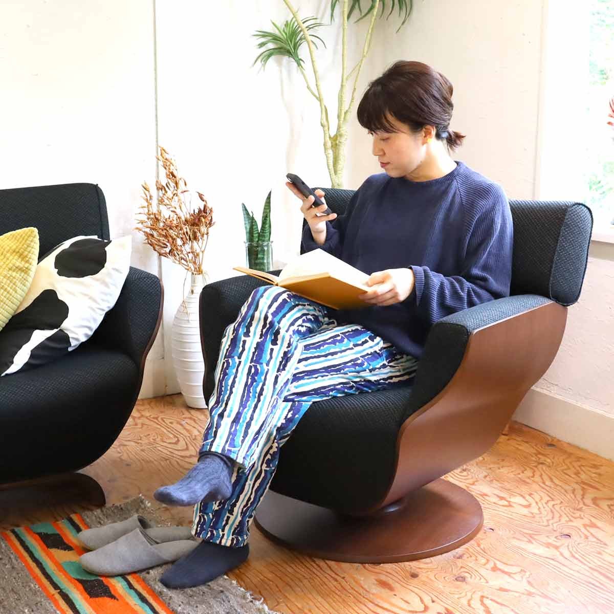 冨士ファニチア Tapio / タピオ 1Pソファ ラウンドソファ 1人掛け