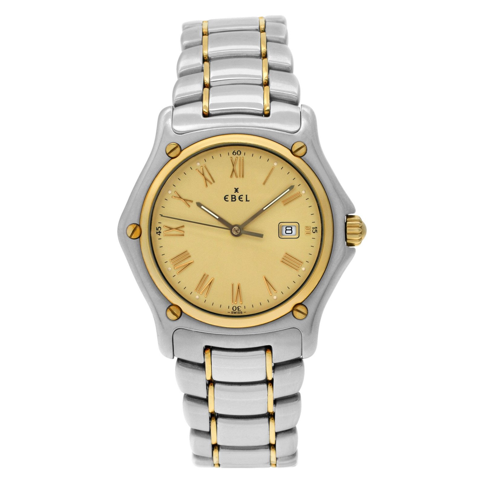Pre-owned Ebel 1911 1911 18k & Stainless Steel Champagne |