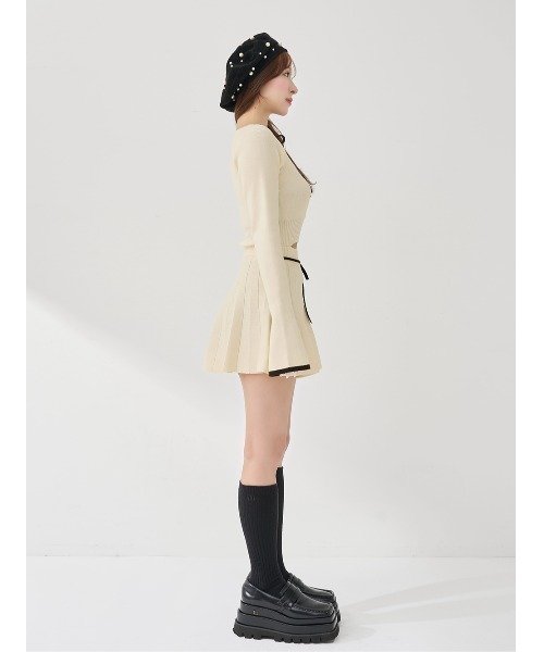 新品未使用 Darich ウエストオープンリボンデザインニットミニ