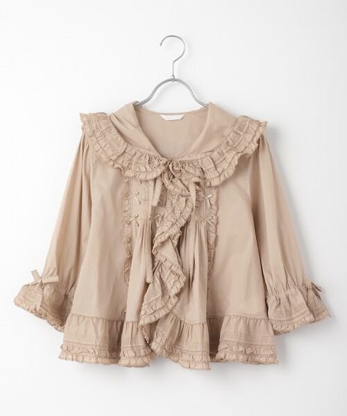 セール】 フード付きボレロ風ブラウス （シャツ・ブラウス）｜PINK