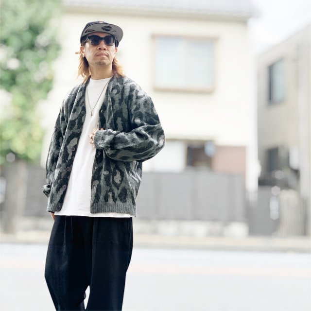 TOWN CRAFT / LEOPARD SHAGGY CARDIGAN