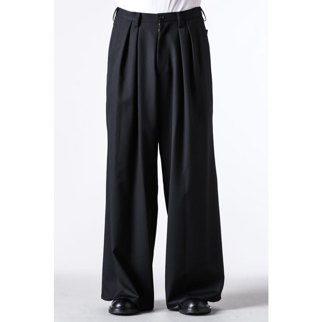 サルバム sulvam 2 Tucked Wide Pants （Black） -FASCINATE