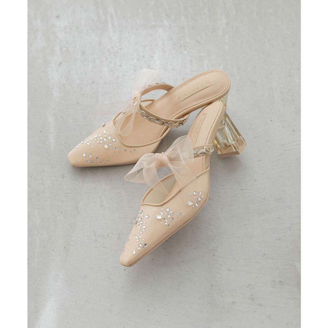 ランダ RANDA 2WAY シアーミュールパンプス （BEIGE） -アウトレット