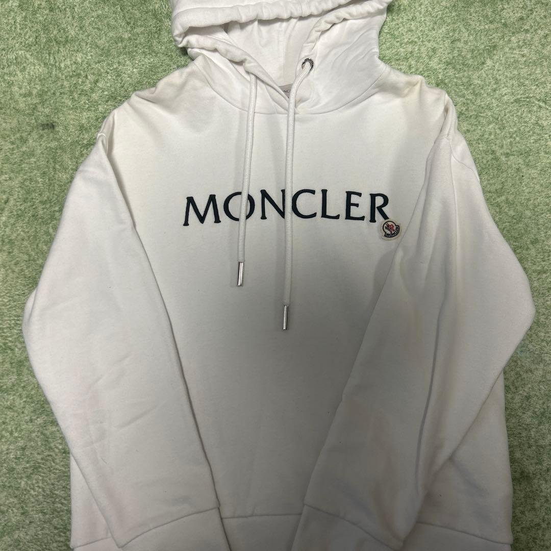MONCLER ホワイト フード付きパーカー MONCLER GRENOBLE モンクレール グルノーブル レディース スキー