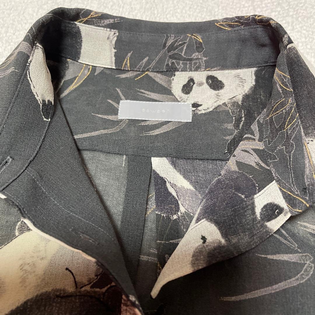 未使用に近い】Powder パウダー 下迫秀樹 パンダ柄シャツブラウス