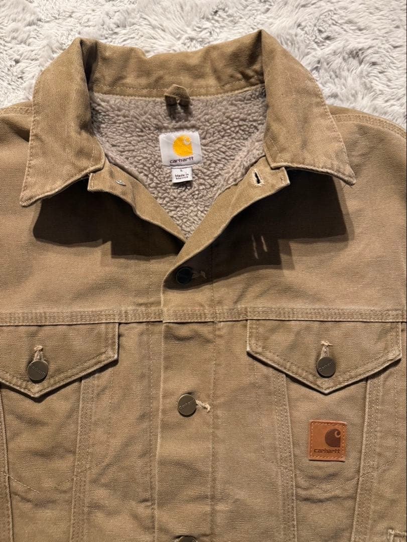 Carhartt ベージュ デニムジャケット ORTH｜Carharttのデニムジャケットを使ったコーディネート - WEAR