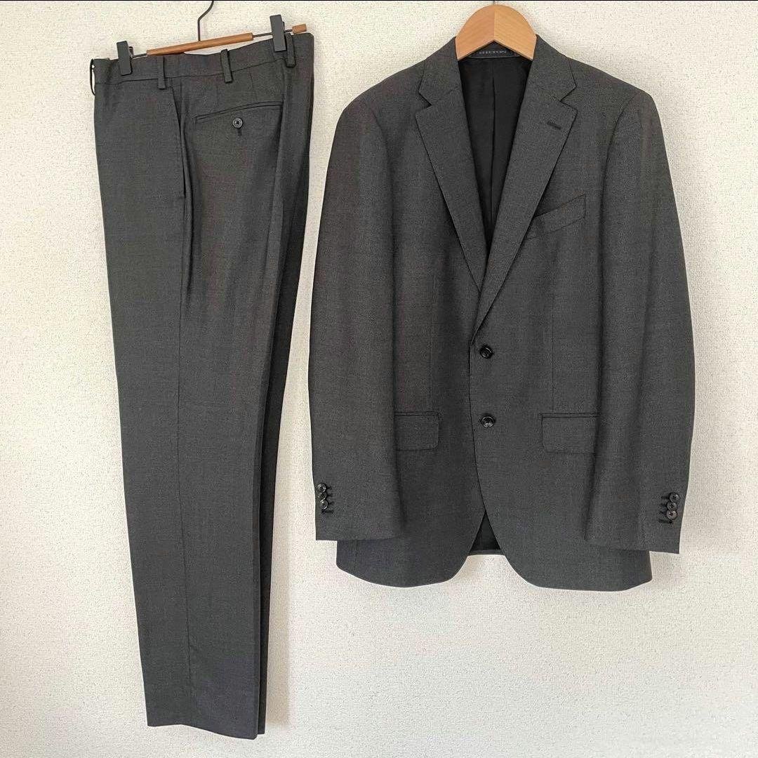 上質 ロロピアーナSuper150's HILTONグレースーツセットアップA7 SHIPS: LORO PIANA FABRIC オーストラリス シャークスキン スーツ