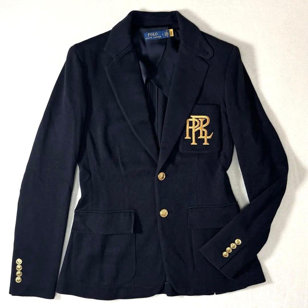 POLO RALPH LAUREN 紺ブレ 金ボタン エンブレム 4 ポロラルフローレン 金ボタン エンブレム ワッペン テーラード