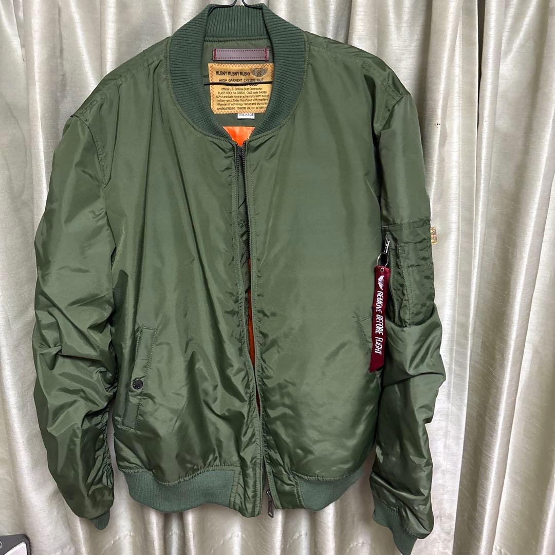 値下げ　レア 　MA-1 フライトジャケット XXL オリーブグリーン MILITARY（ミリタリー） GREENBRIER IND.INC グリーンブライヤー