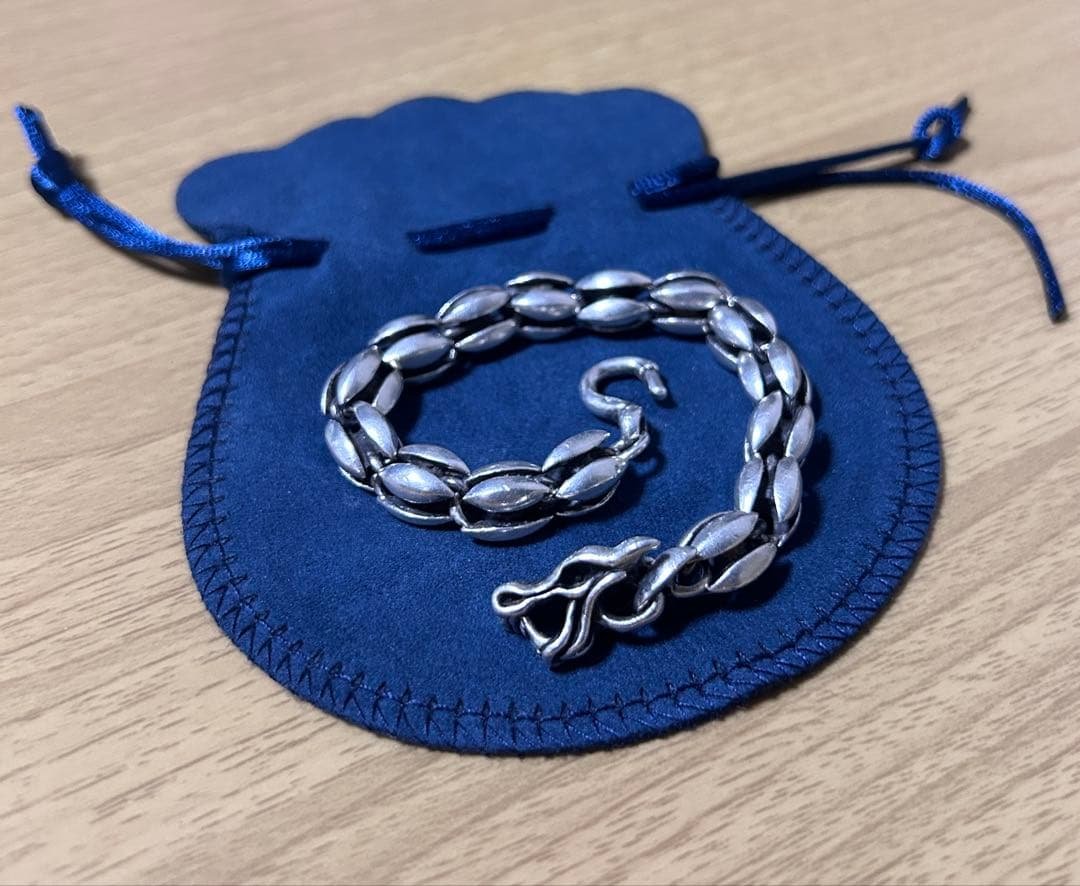 ビンテージ シルバー925 ブレスレット 約20cm Binich（ビニッチ） ブレスレット メンズ 喜平 シルバー925 9.5mm 2面