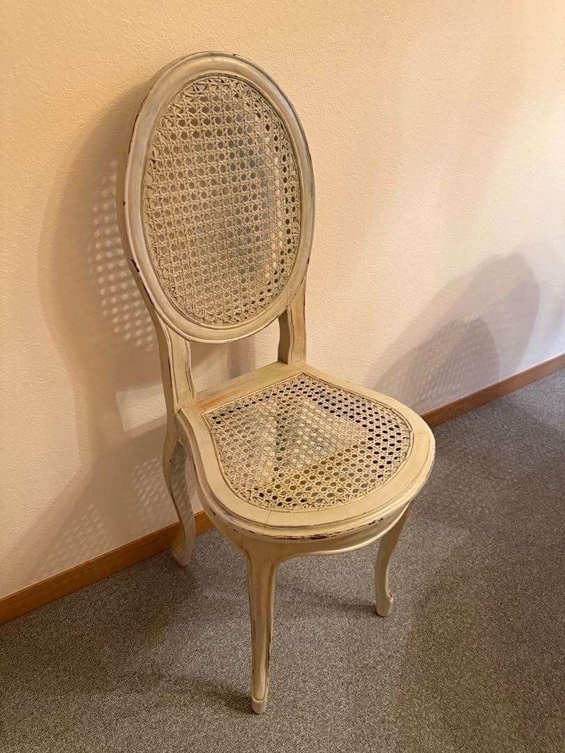 une chaise au solieフレンチスタイル ラタンチェアサラグレース SGDダイニングチェアCHARM BDホワイト - サラグレース