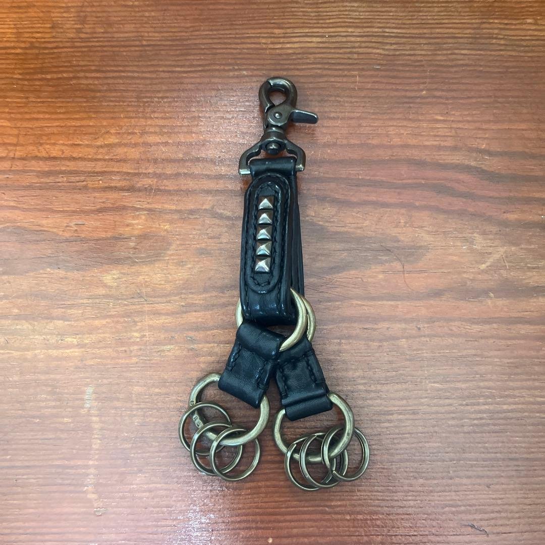 GALEE ブラックレザーキーホルダー GALEE ブラックレザーキーホルダー GALEE ブラックレザーキーホルダー