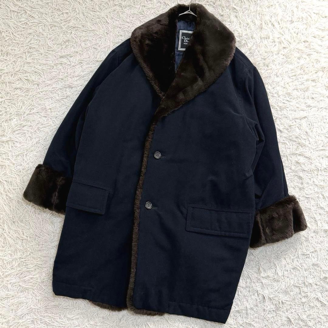 16536✨Y2K クリスチャンディオール ムッシュ ボア ファー コート M 正規品 】美品 Christian Dior クリスチャン ディオール ファー